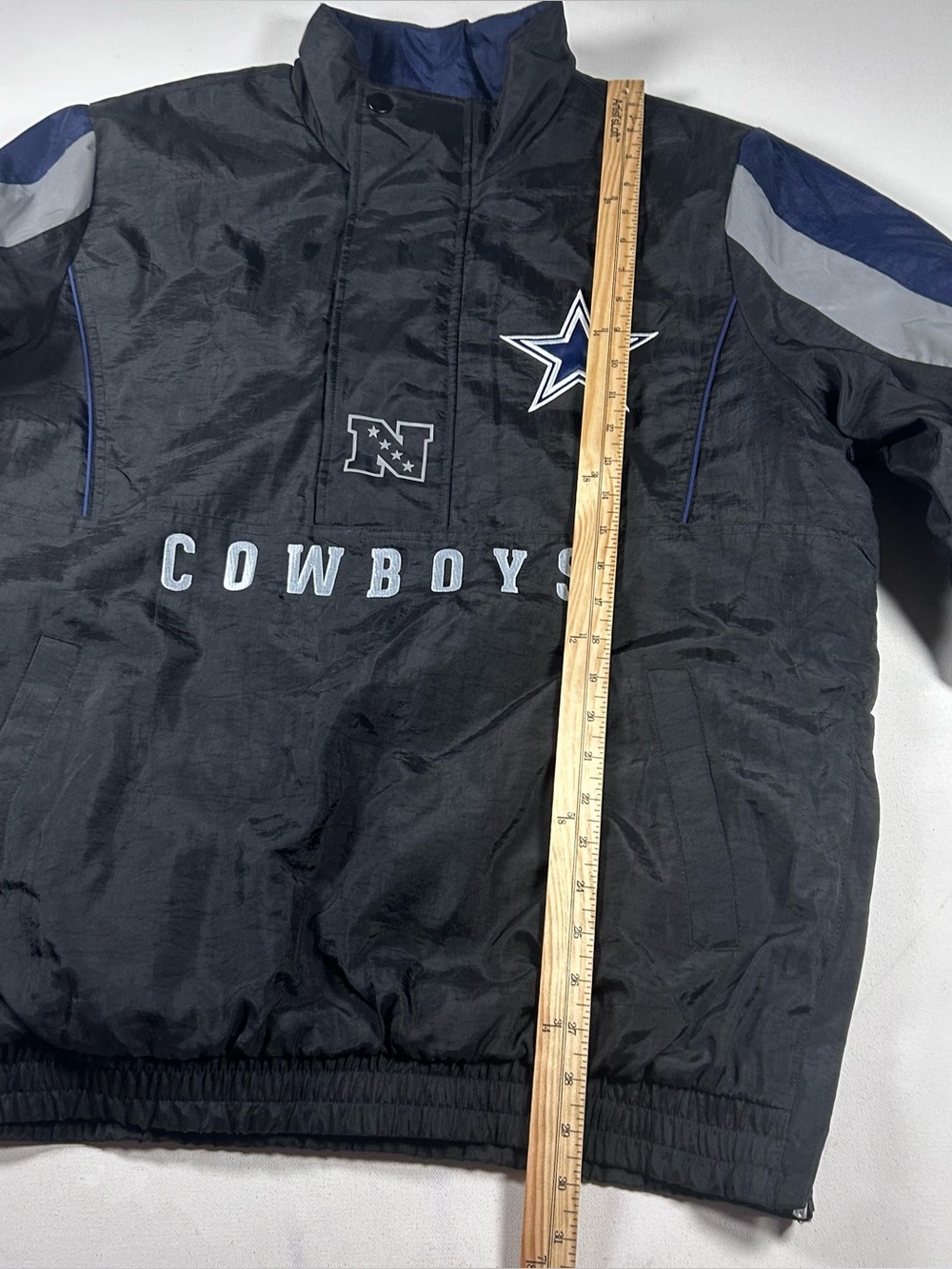 Vintage Starter Dallas Cowboys Jacket Mens L Oversized Retro 90s Half Zip NWT - Picture 6 of 10